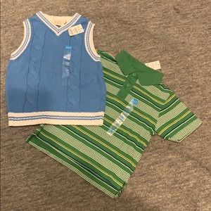 NWT sweater vest and polo shirt BUNDLE